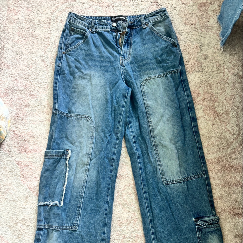 Fashion Nova Womens Cargo Jeans